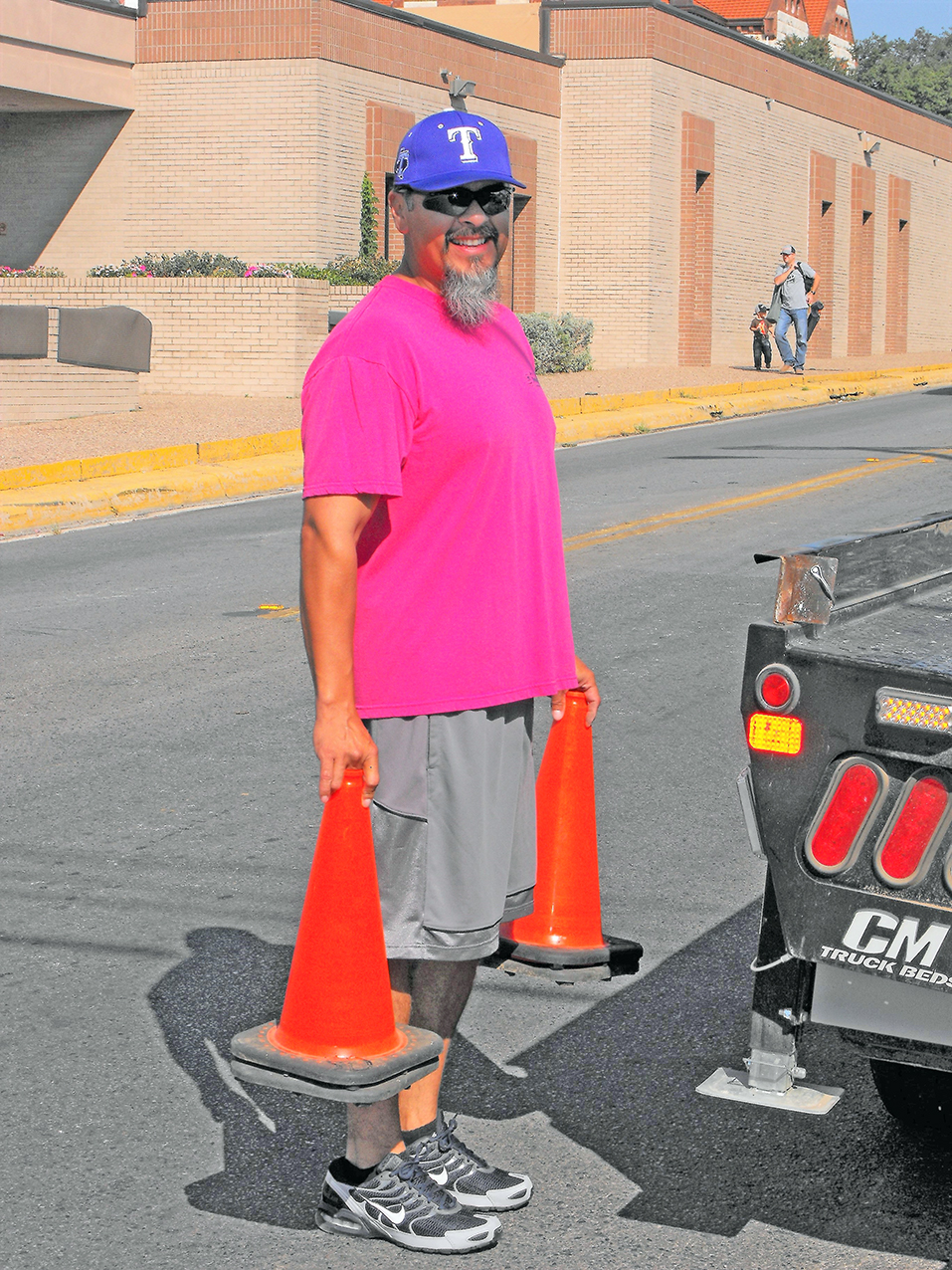 Rodeo Parade Tommy Torres clears the roads so that normal traffic flow can resume