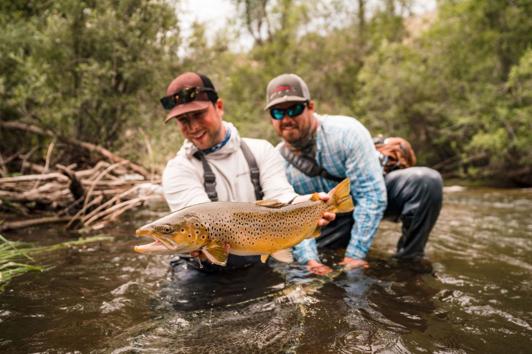 big trout being held up