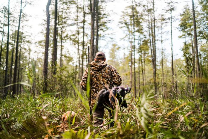 setting up duck decoys