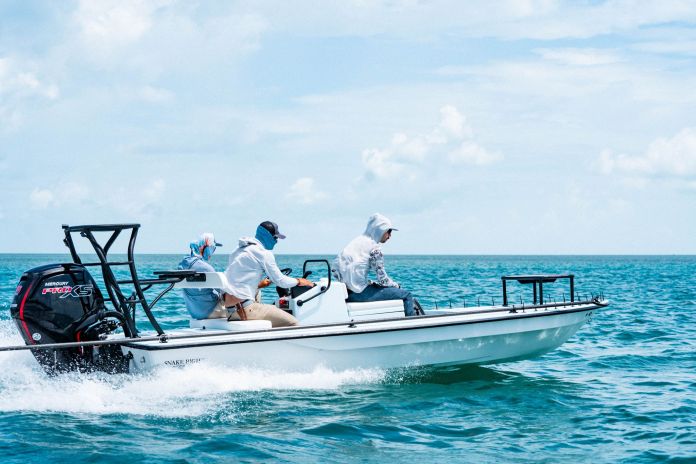 guiding on a boat