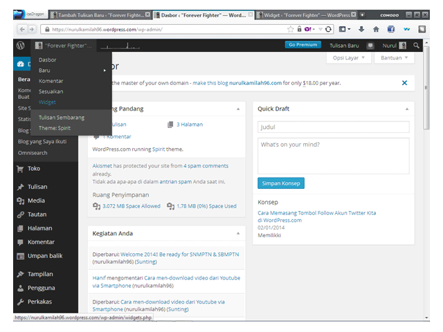 Get the wordpress starter guide. Cara Memasang Tombol Follow Akun Twitter di WordPress.com - "The Forever Fighter"
