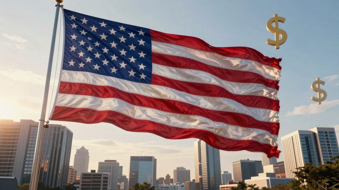 USA Forex trading brokers financial markets dawn cityscape