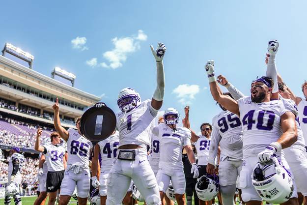 Eric McAlister (#1) had a fantastic week for TCU (Photo by TCU Athletics)