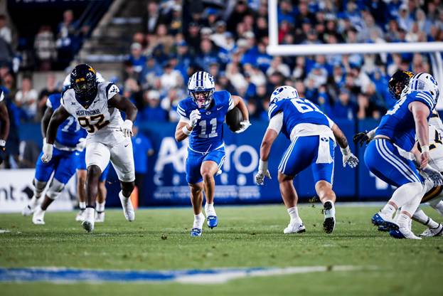 BYU's Parker Kingston had his best game of the year against West Virginia (Photo by BYU Athletics)