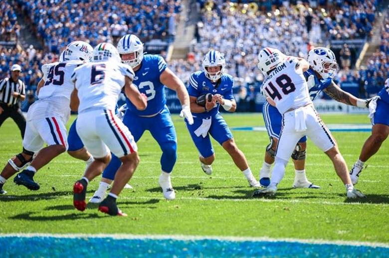 Bear Bachmeier is BYU’s Heisman Candidate (Photo by BYU Athletics)