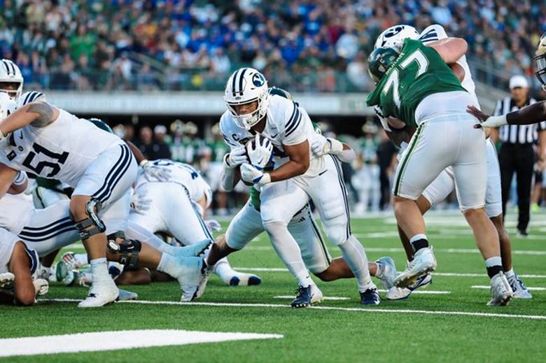 BYU’s LJ Martin Scores (Photo by BYU Athletics)