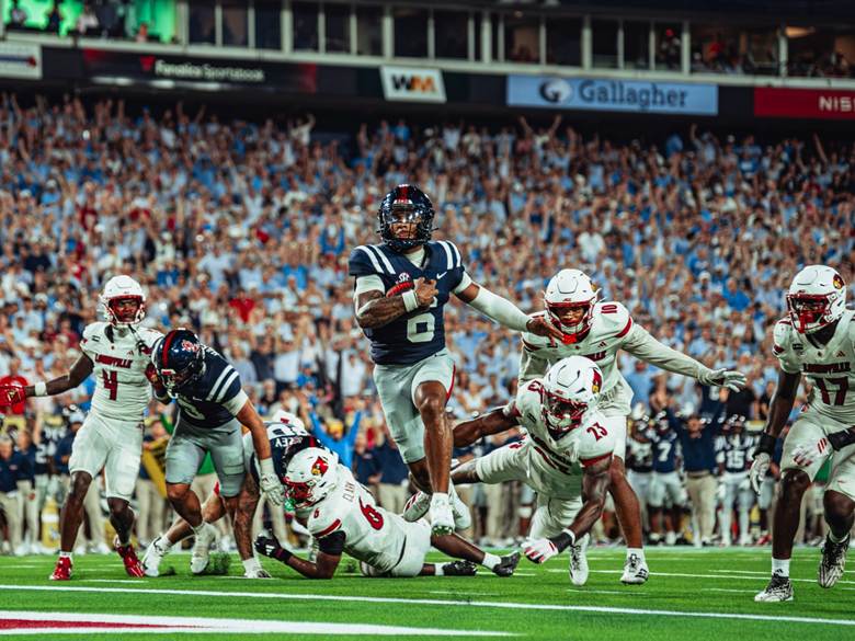 Trinidad Chambliss of Ole Miss (Photo by Ole Miss Athletics)
