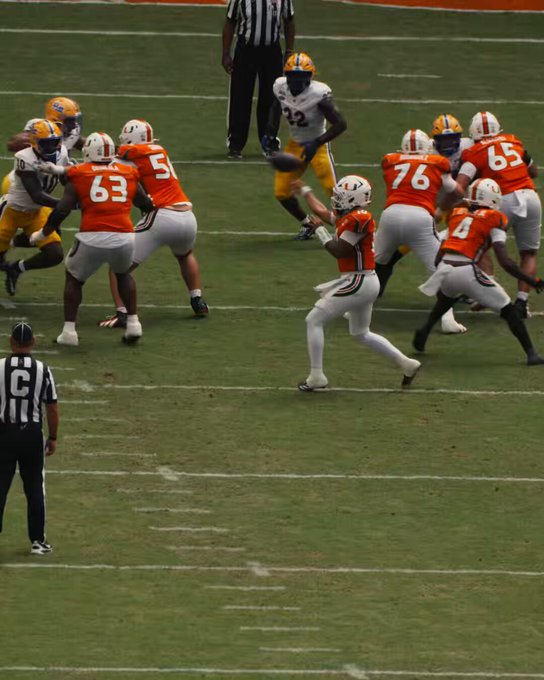 Darian Mensah chases the Heisman against Pitt (Graphic by Miami Athletics)