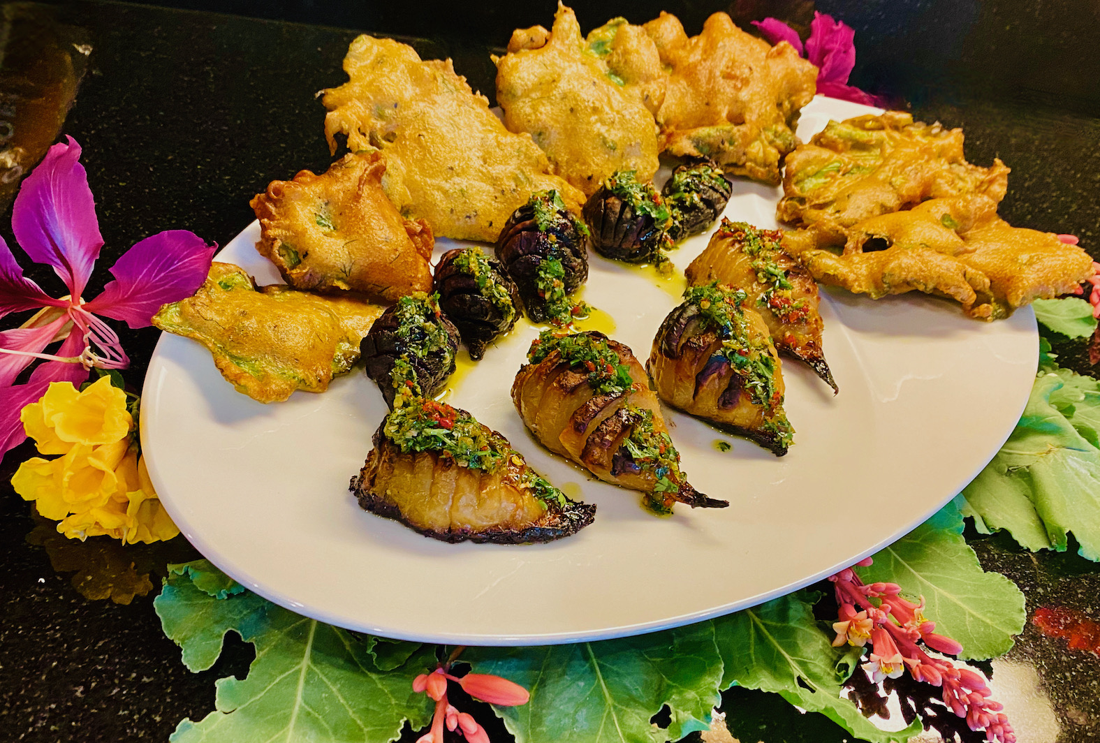 Hasselback Beets with Lime Leaf Butter and Crispy Fried Beet Leaves Recipe by Yotam Ottolenghi
