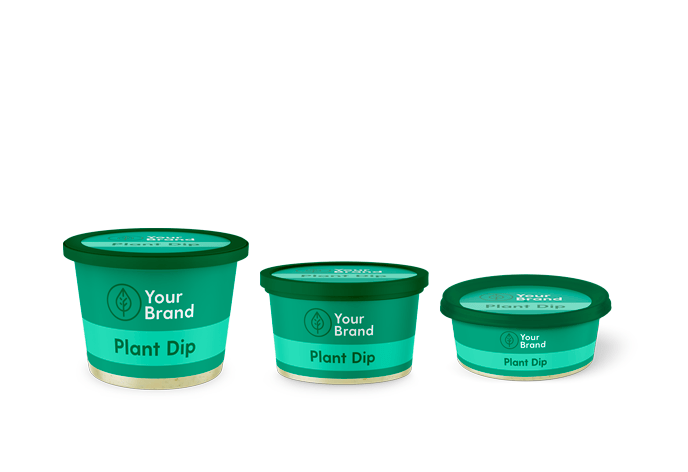 large, medium, and small dip cups with your brand name on them