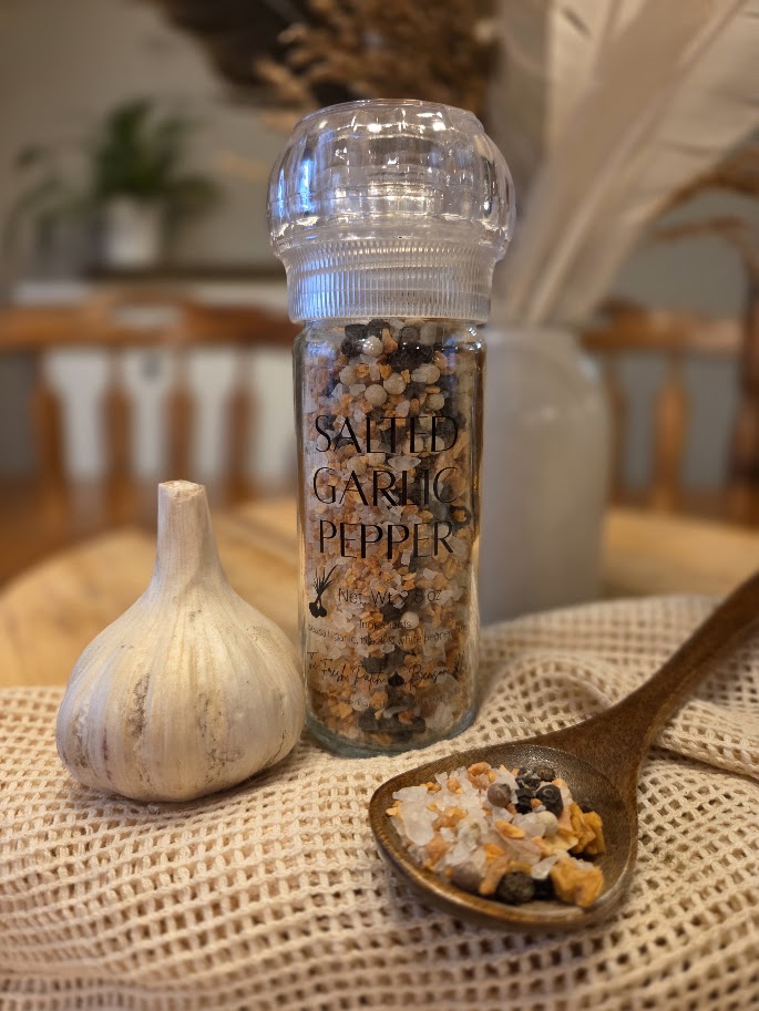 Salted Garlic Pepper - with grinder