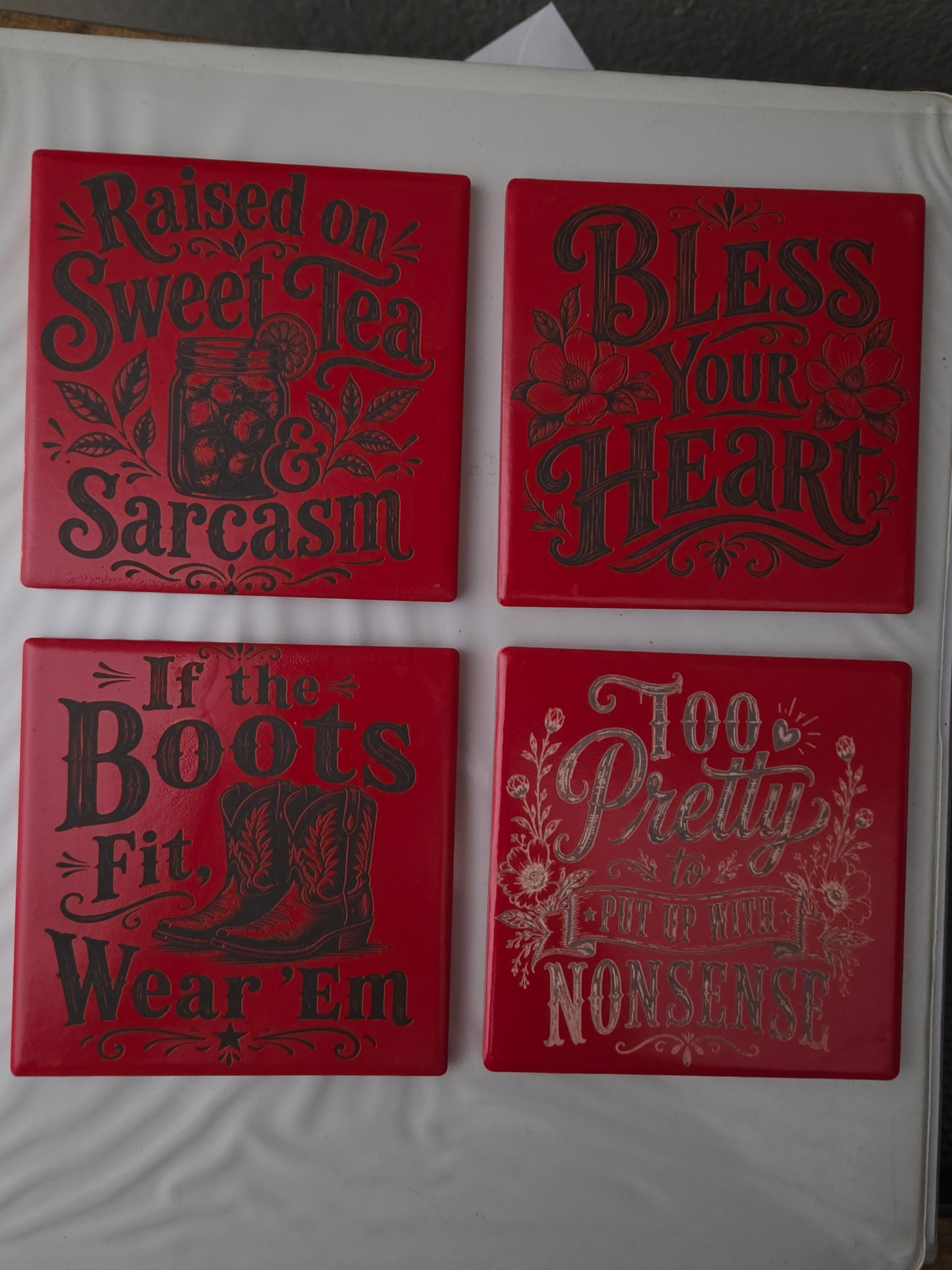 Ceramic Coaster Set (4 coasters)
