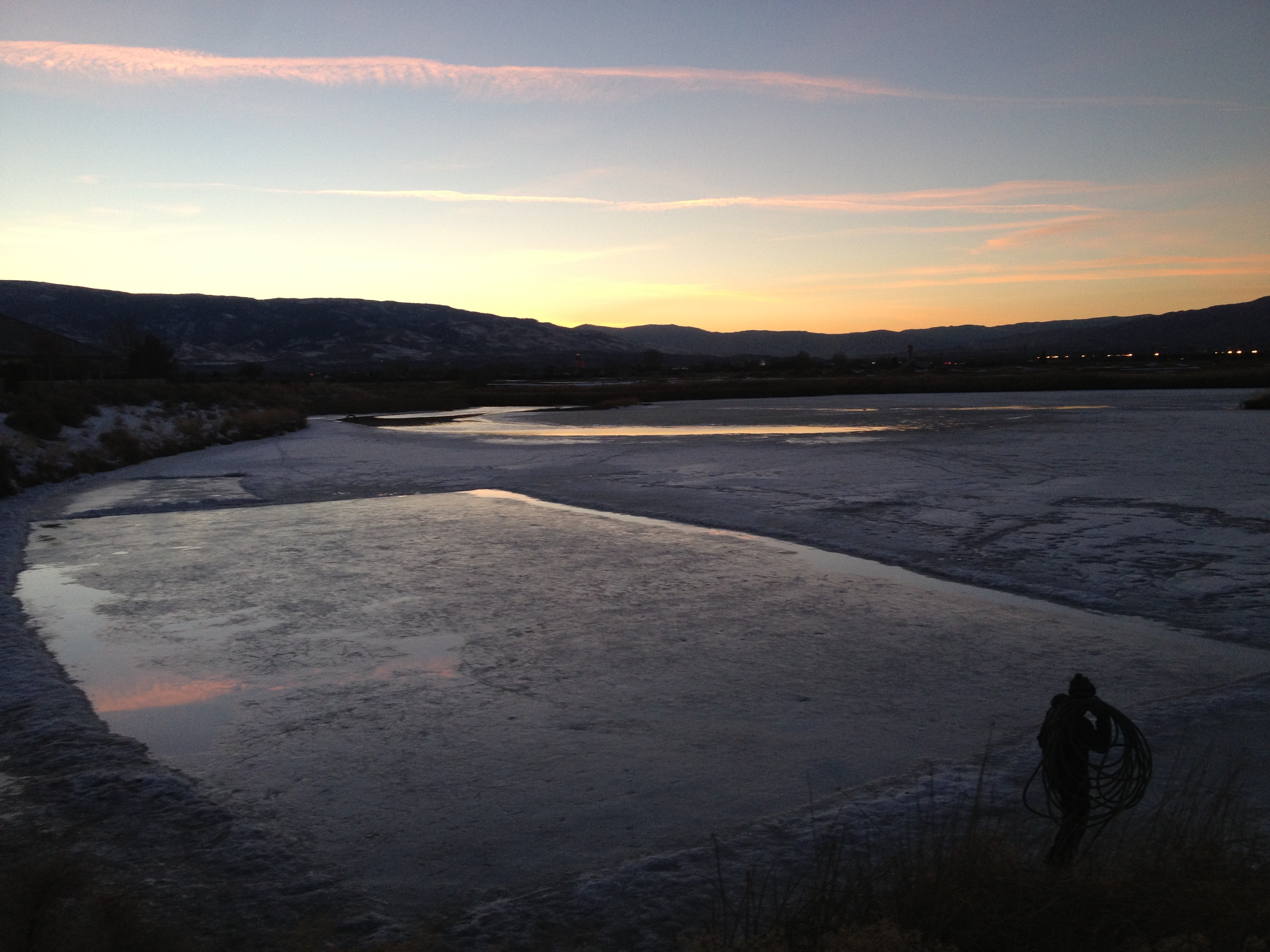 I love to escape to the cold, and make ice rinks on creeks