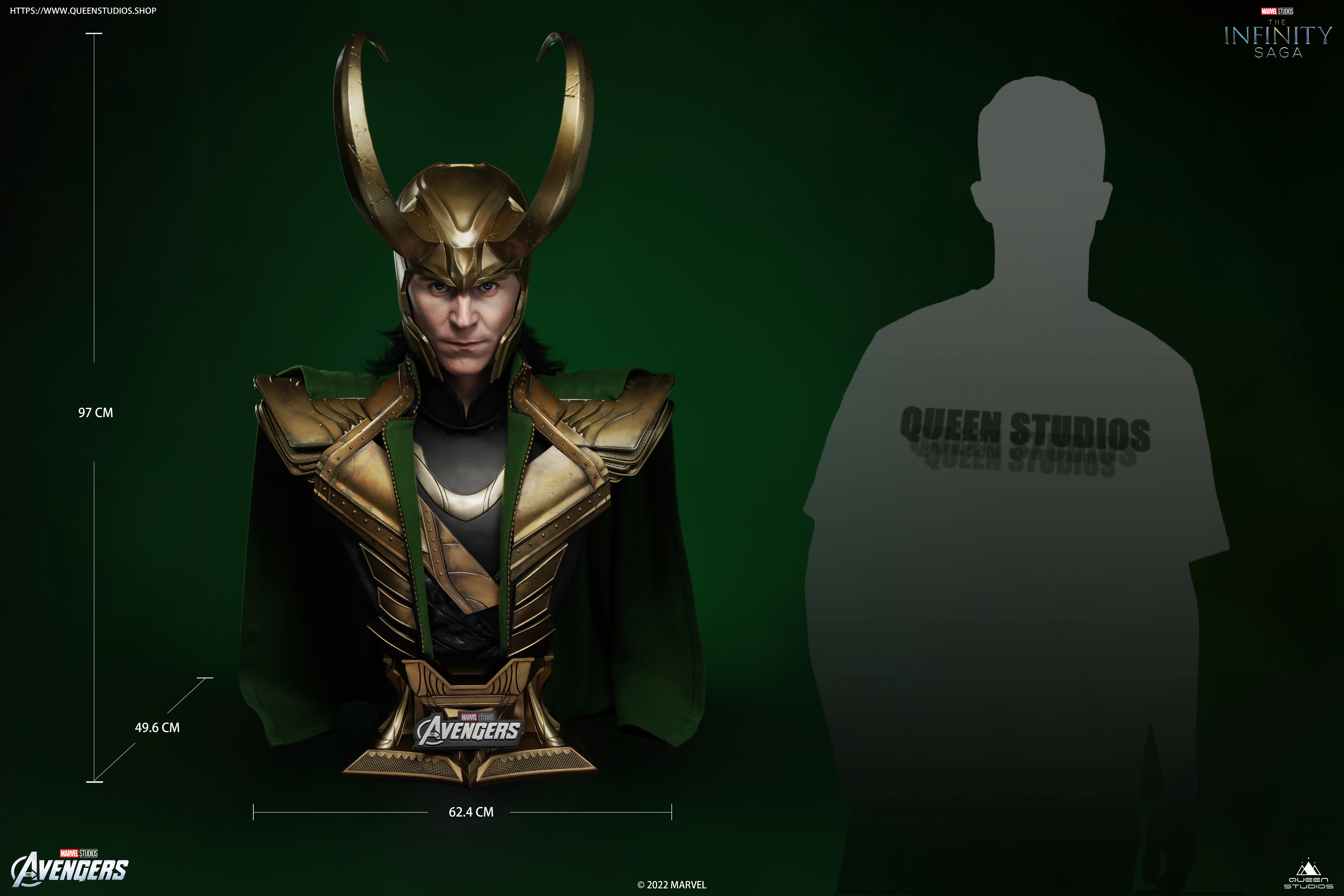 Queen Studios Loki Life-Size Bust