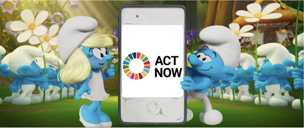 Smurfs ActNow Campaign In Support Of Unicef.