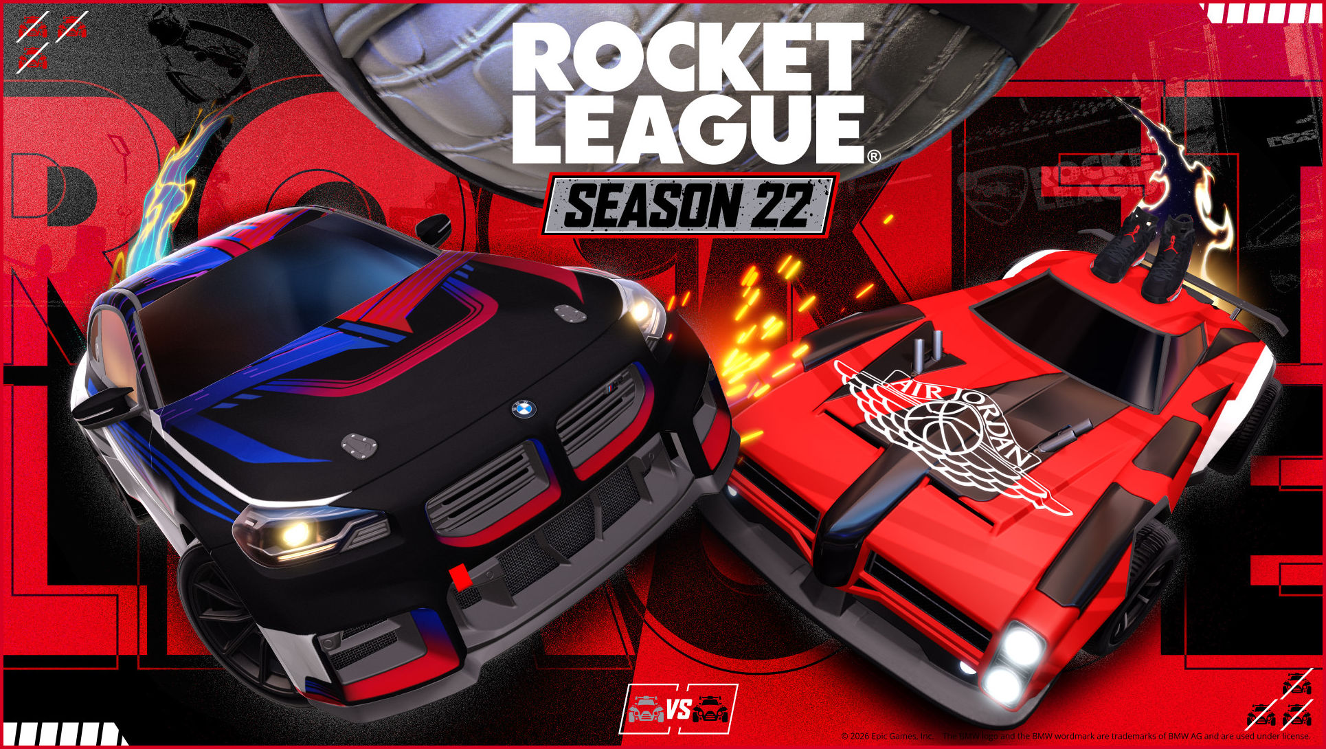 Rocket League Season 22 Adds Nike Jordan Collaboration and 3 New Rides!