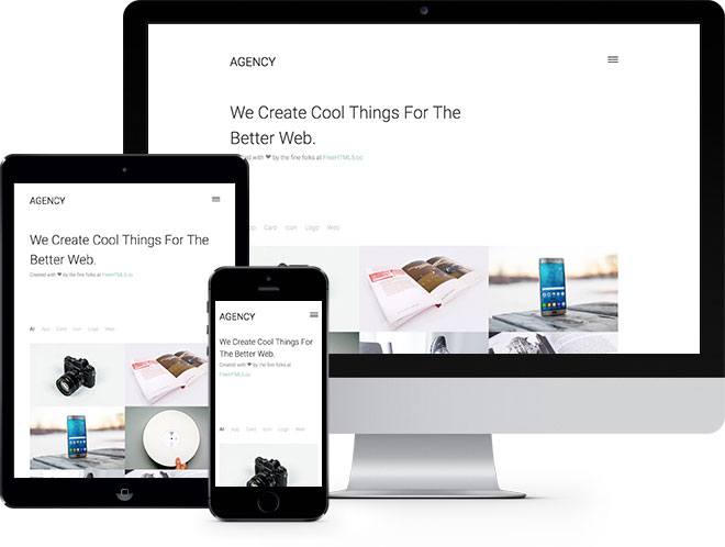 Agency is a free html5 website template using bootstrap 3 front-end framework. This template is perfect for portfolio and agency websites. We create this template using the latest technology such as Sass, jQuery, HTML5 and CSS3. Download now and share!