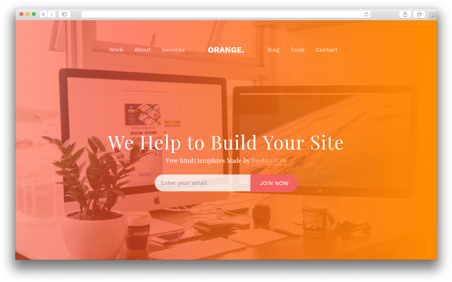 Orange - Free HTML5 Bootstrap Template Multi Purpose