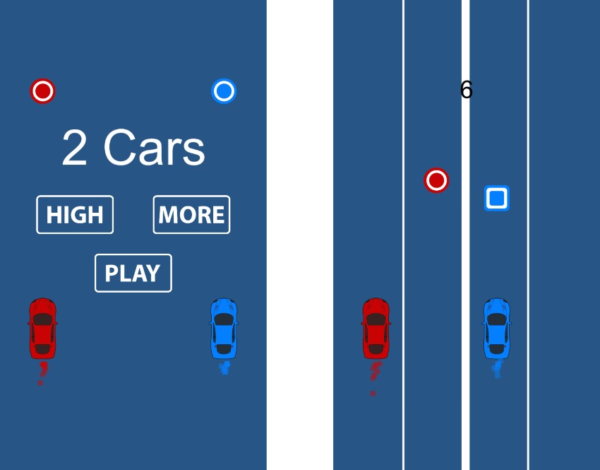 2 Cars Lane Swift iOS Game Universal Source Code