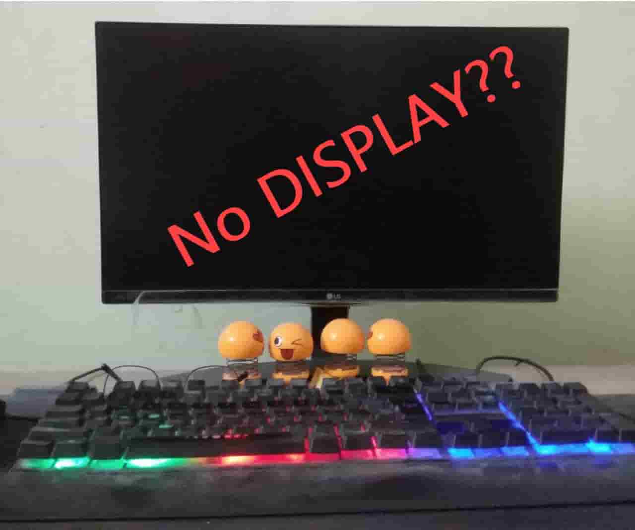 Pc turns on but shows no display