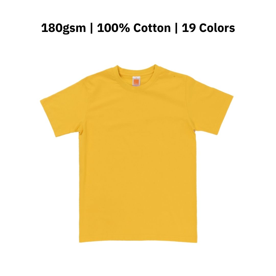 Unisex Cotton Round Neck Short Sleeve T-Shirt CT60