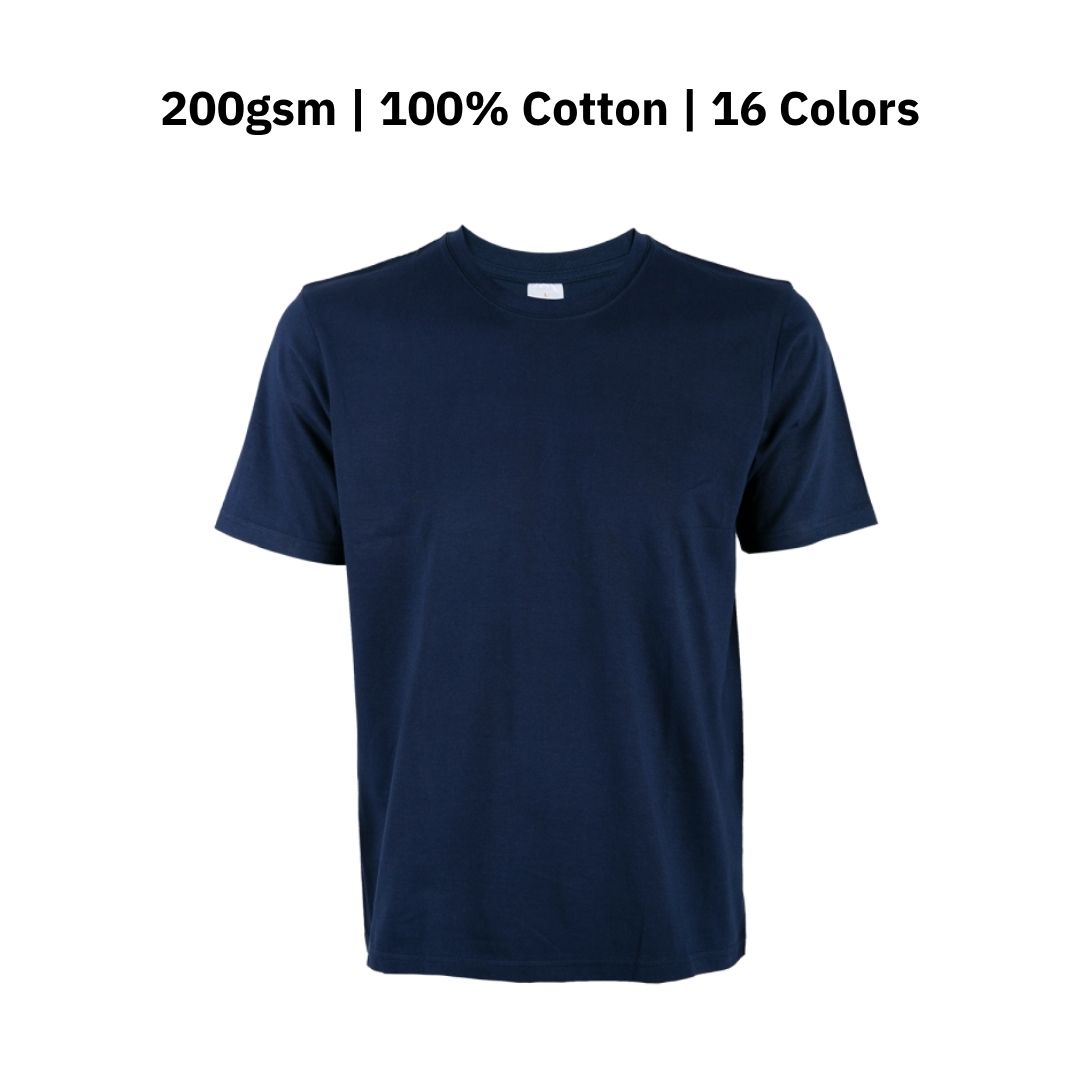 Unisex Cotton Round Neck Short Sleeve T-Shirt CT71
