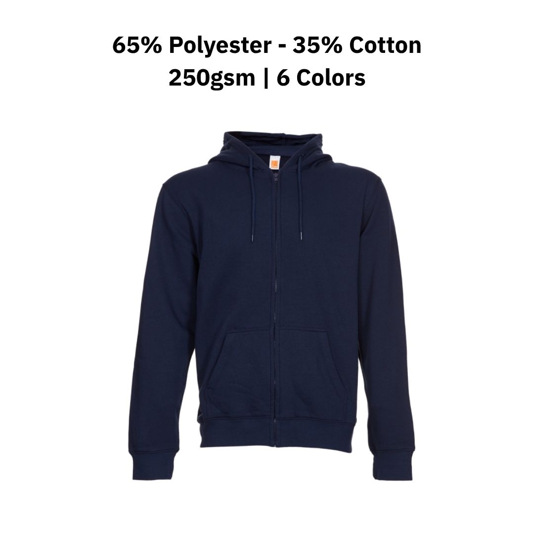 Unisex Long Sleeve Full-Zip Hoodie SS10