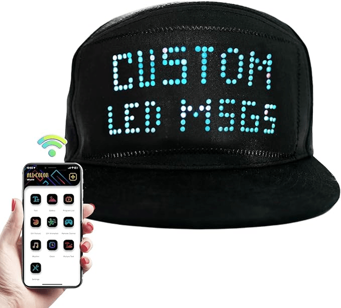 Customizable LED Message Cap Hat