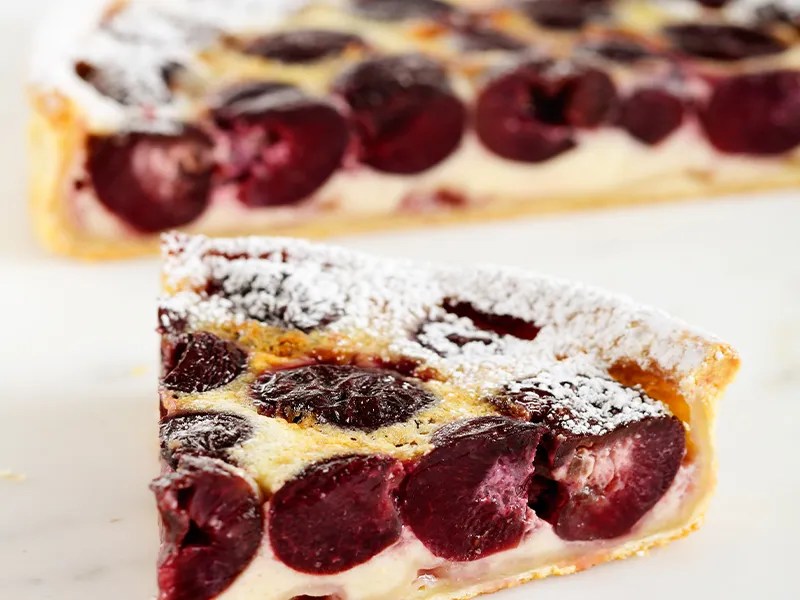 Recipe for cherry clafoutis tart