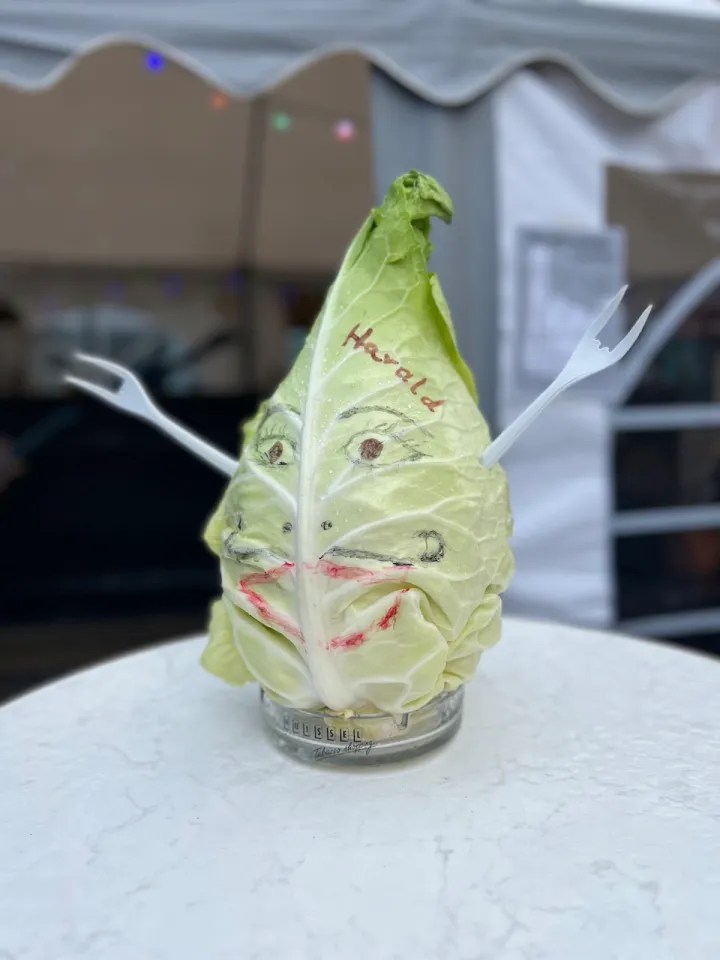 Decorated cabbage at Krautfest