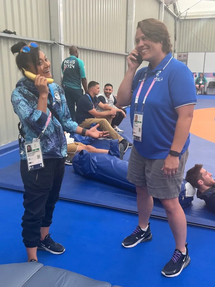 Joke talking on the phone with a banana