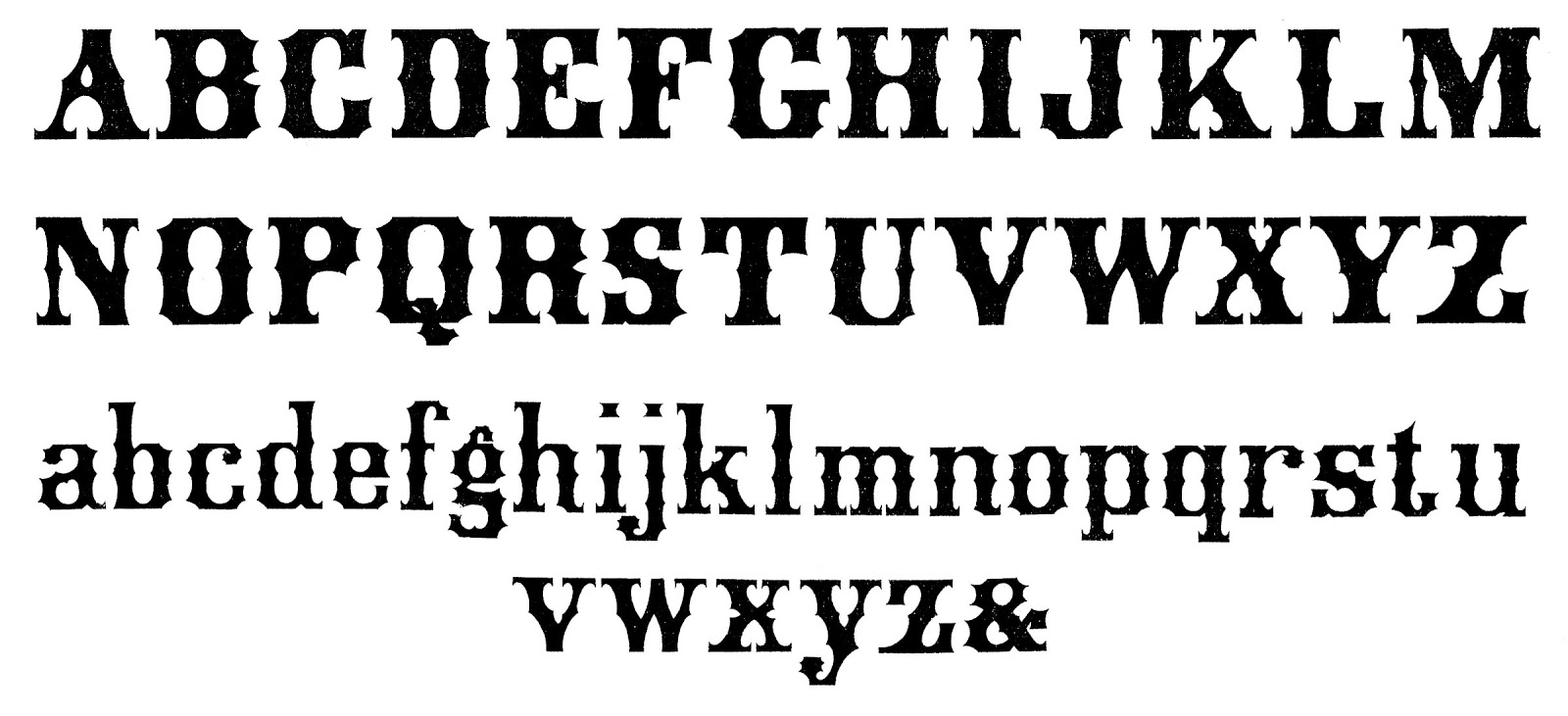 vintage typography spured alphabet fonts the