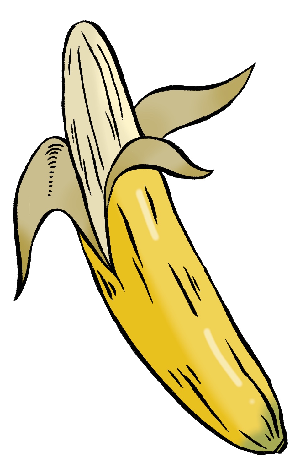 Banana drawing 5 easy steps!