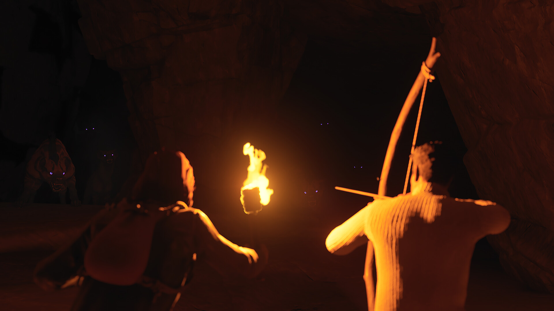 Using a bow in a cave in Lost Rift