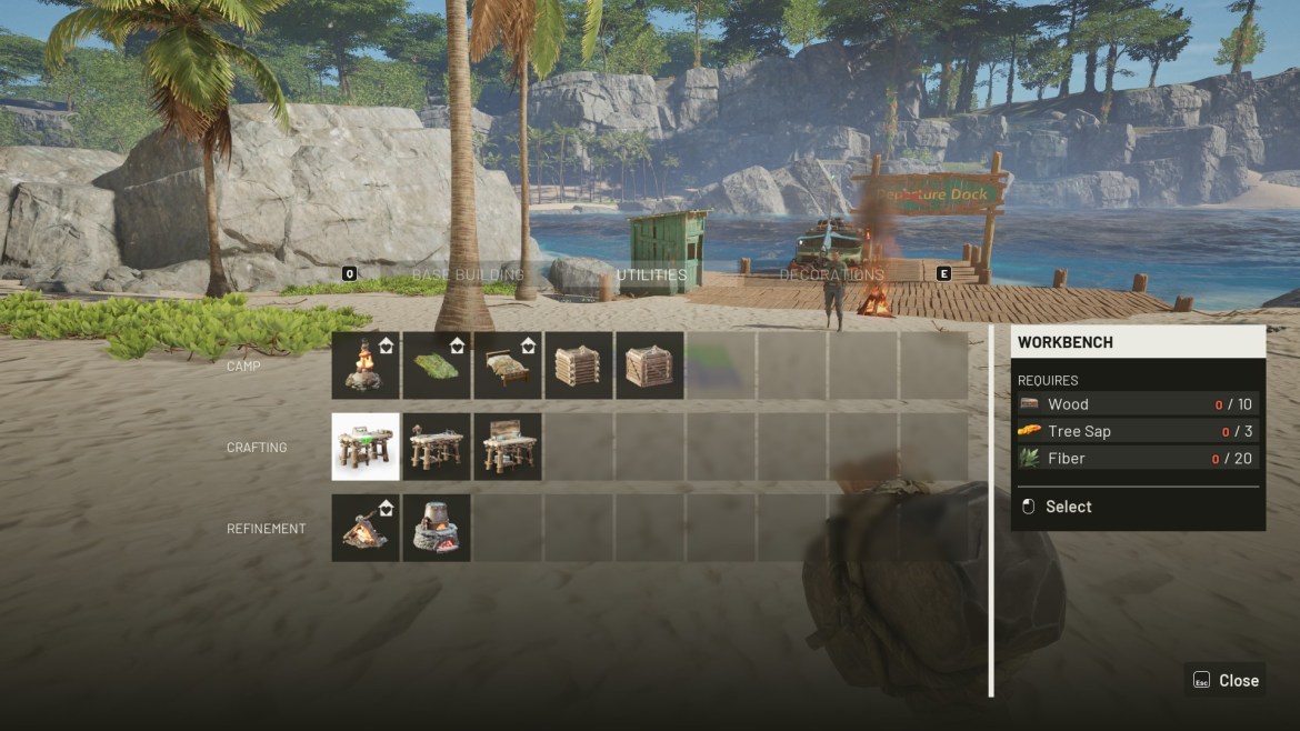 Lost Rift Workbench Build Menu
