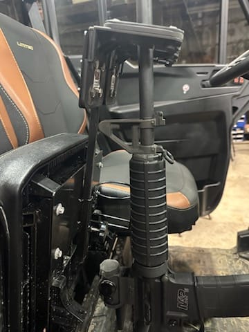 Can-Am Defender ATV Gun Rack Holder - Fits 2016-2024 Models, Black, Includes Bonus Gift