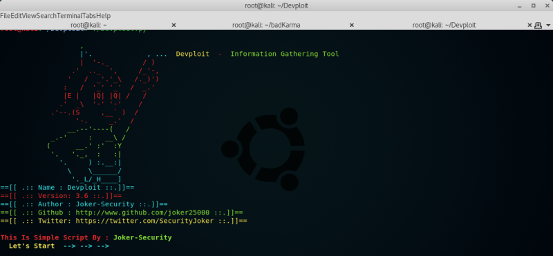 devploit top 10 information gathering tools