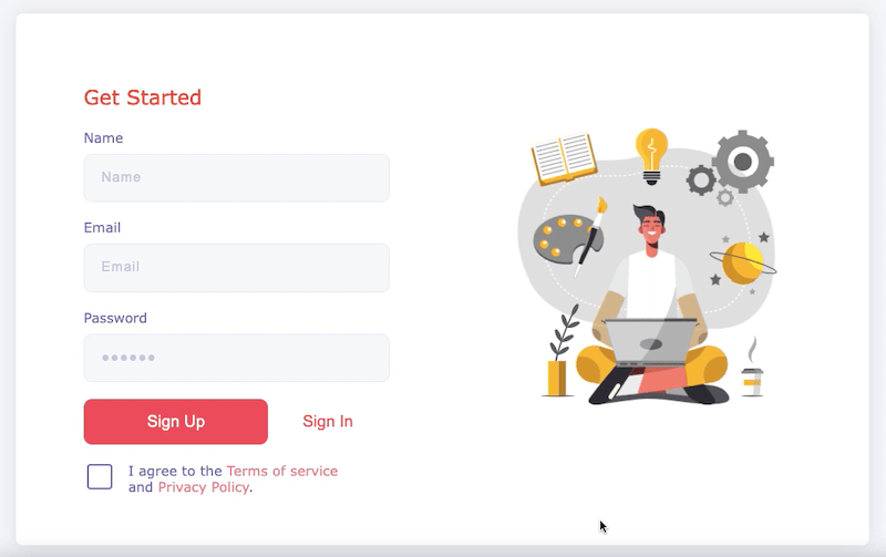 How To Build A Sign Up Form Using HTML, CSS, & JavaScript - THT