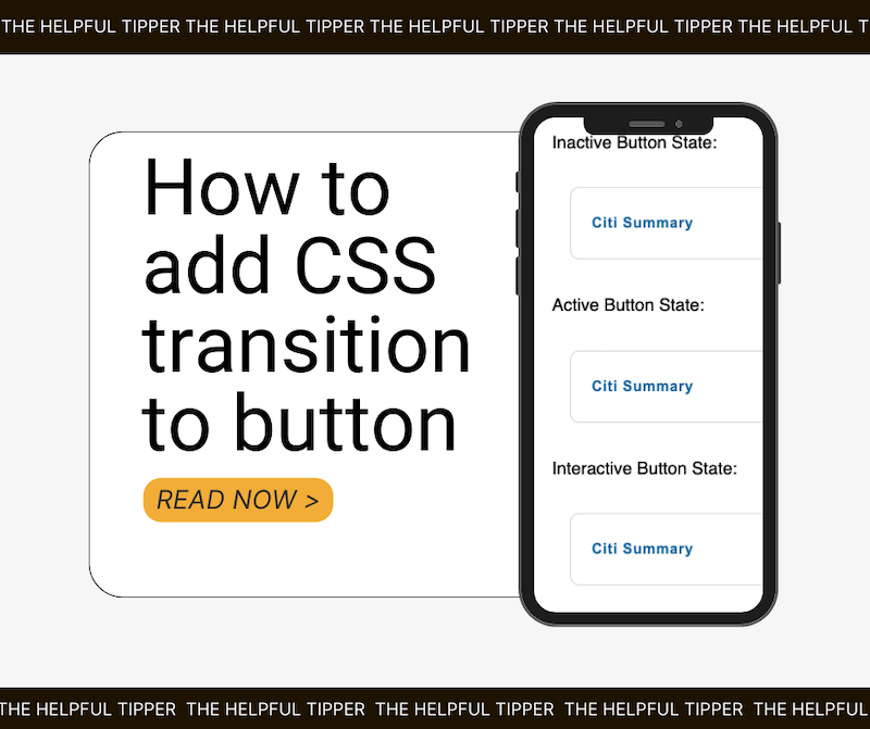 How To Add CSS Transition To Button And Optimize Website Design - THT