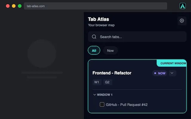 Tab Atlas – Workspace Manager screenshot