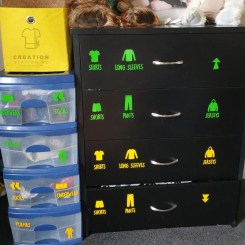 Clothing Drawer Labels