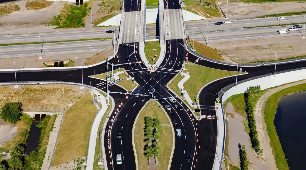 diverging diamond