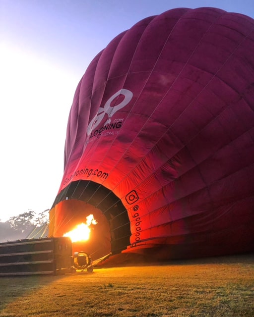 Booking a hot air balloon ride in the Gold Coast also comes with a photo package.