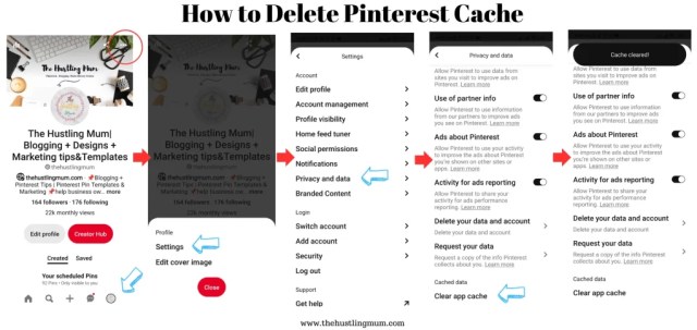 delete pinterest cache