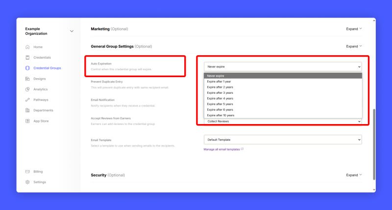 Creating Credential Group Hyperstack Smart Digital Certificates - Colorful Designs - Ultra HD 4K Collection