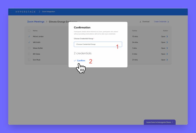 Zoom Integration Hyperstack Smart Digital Certificates Badges - Premium Light Art Gallery - Desktop