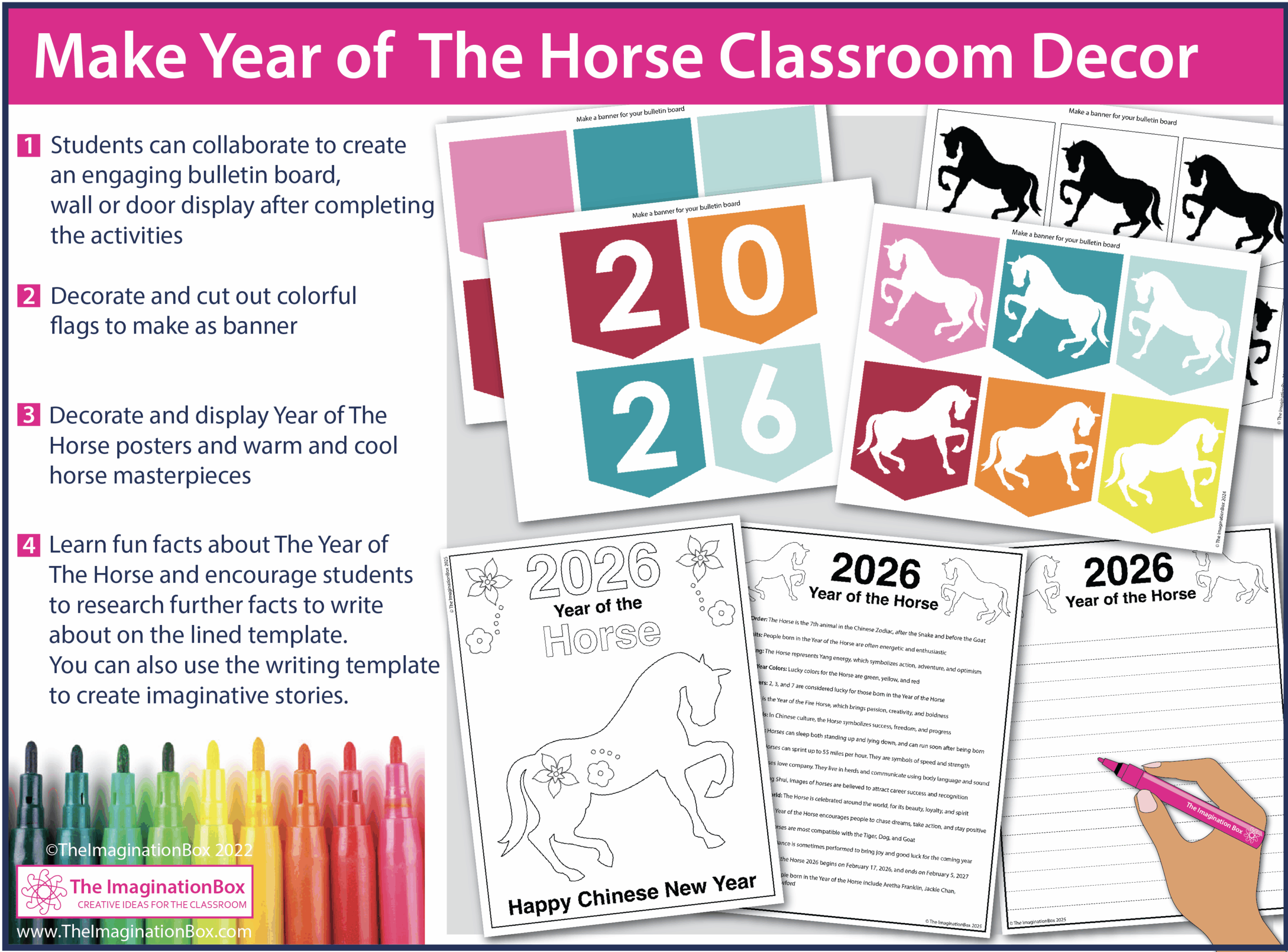 The Year Of The Horse Coloring Pages 2026 The Imagination Box Horse Preview P2 Scaled 