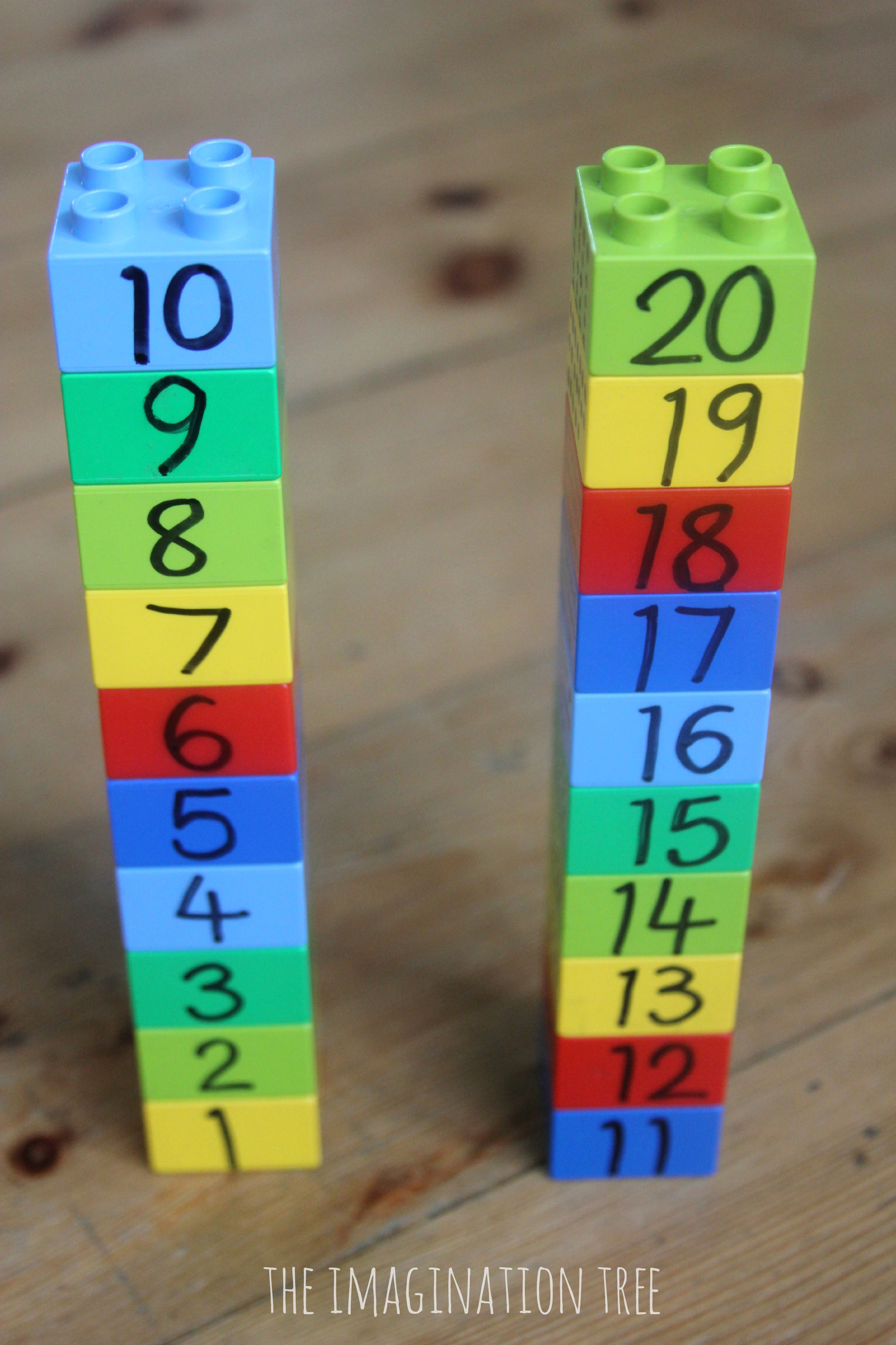 counting and measuring with lego preschool maths game