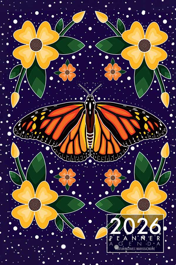Monarch Butterfly 2026 Weekly Planner Indigenous Collection PLN170 