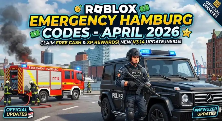 Roblox Emergency Hamburg Codes 2026 Cash XP Rewards